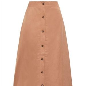 Iris & Ink Brown maxi skirt with side pockets